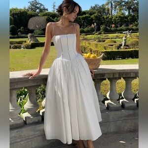 French Drop waist midi dress